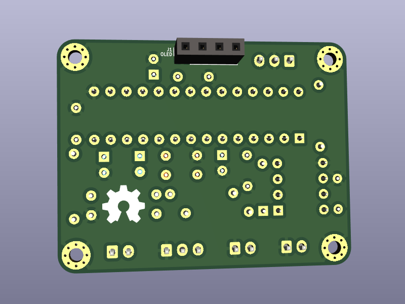 PCB 3D Rendering - Back