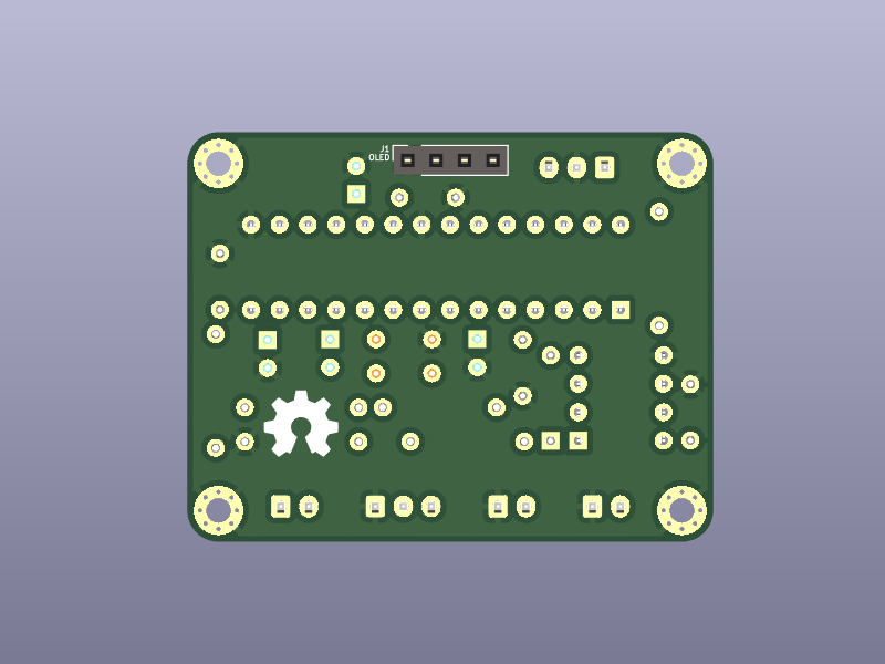 PCB 3D Rendering - Plain - Back