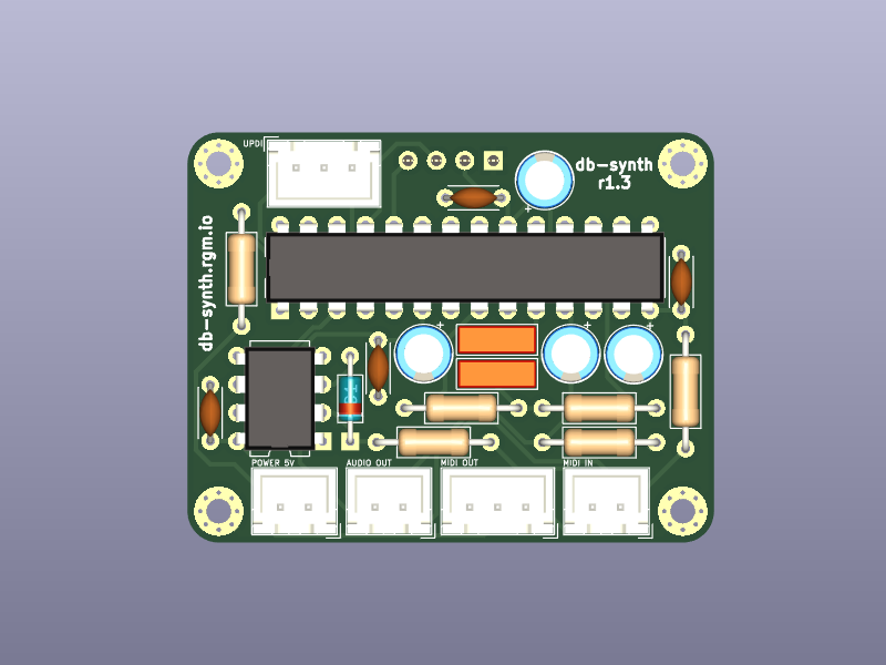 PCB 3D Rendering - Plain - Front